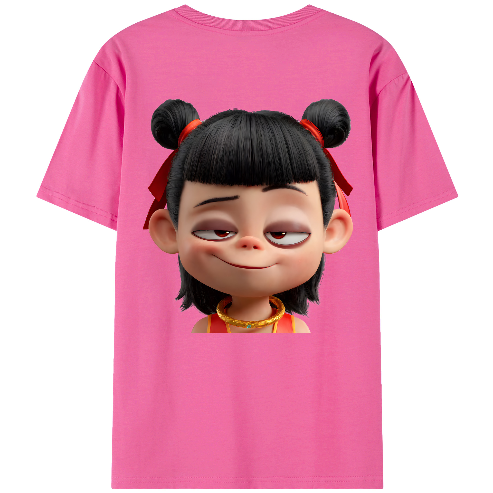 （画像用） Ne Zha 2 ナタ 魔童の大暴れ レディース半袖Tシャツ(バックプリント)